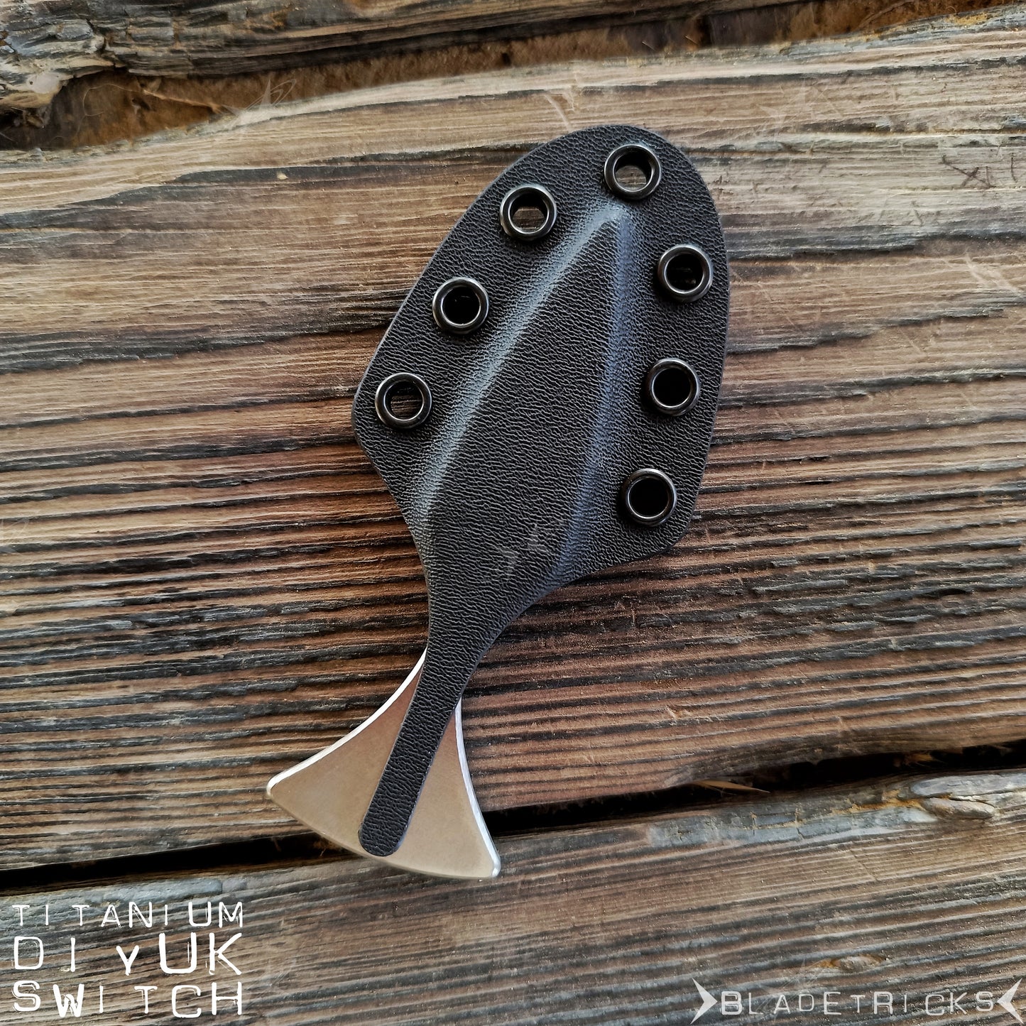 BLADETRICKS CUSTOM DIYUK SWITCH PUSH DAGGER, FULL METAL TITANIUM