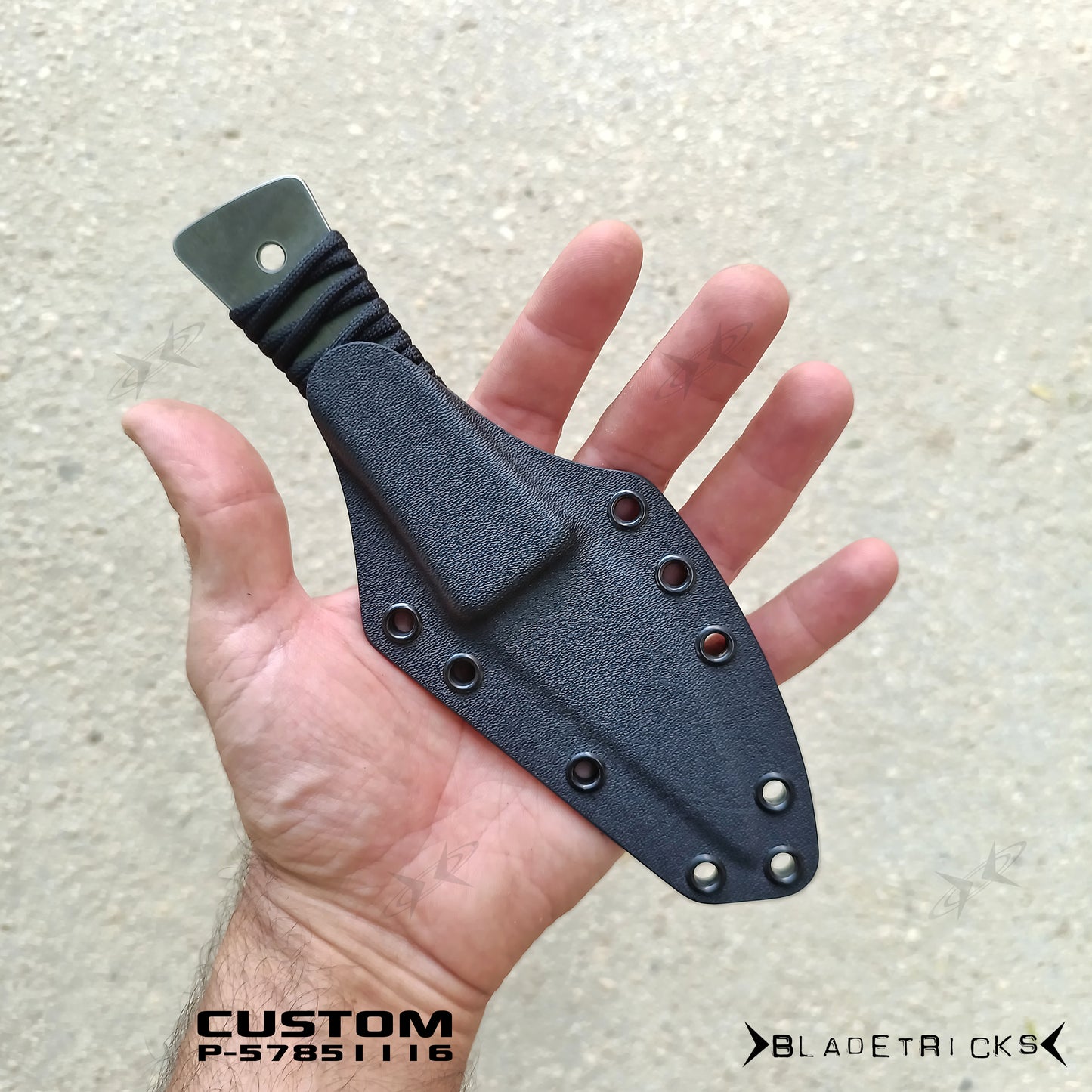 BLADETRICKS CUSTOM P-57851116 PIKAL KNIFE, CORD WRAPPED