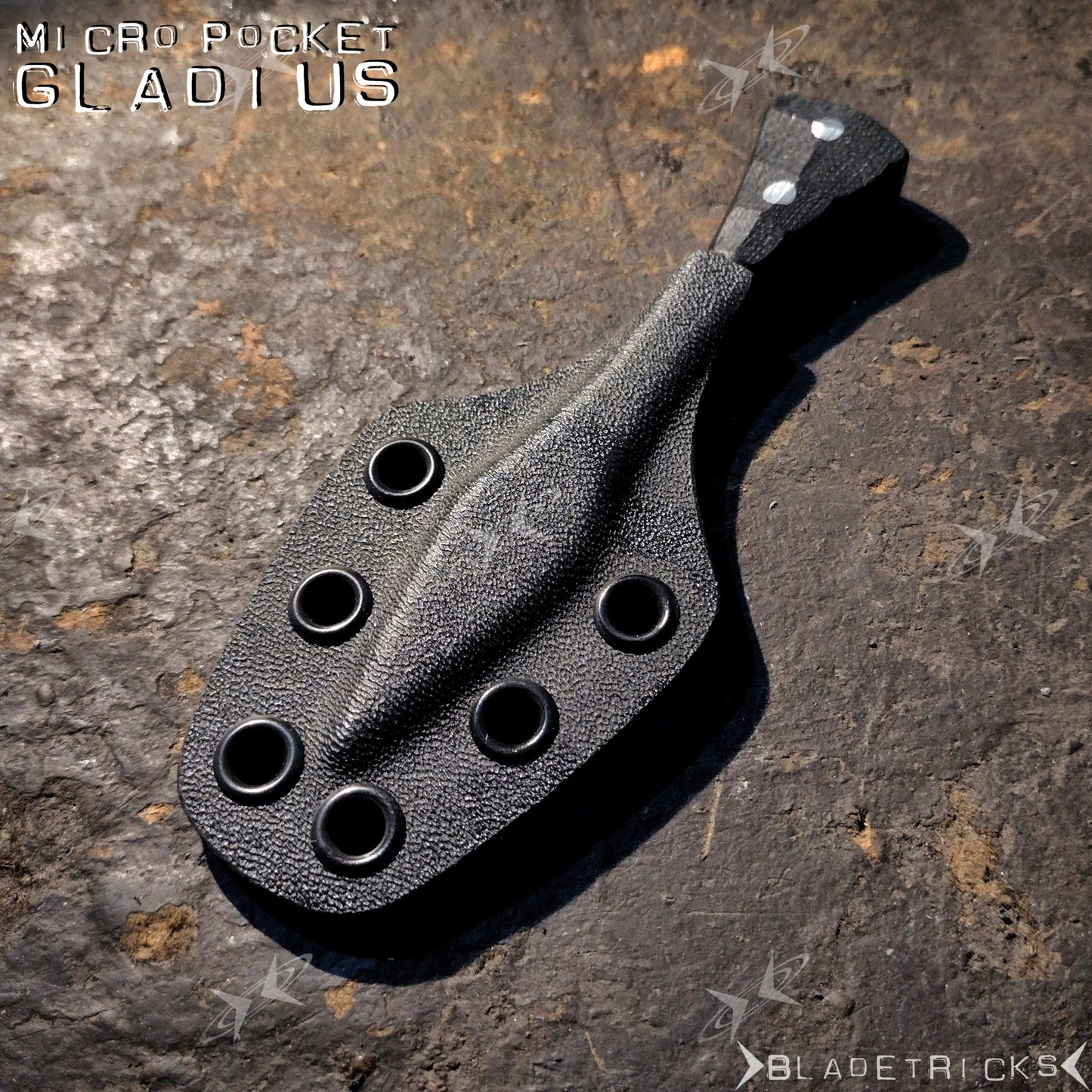 BLADETRICKS CUSTOM MICRO POCKET GLADIUS, BLACK G10
