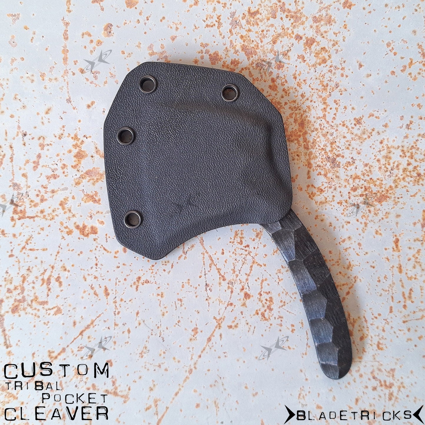 BLADETRICKS CUSTOM SWEET POCKET CLEAVER, TRIBAL VERSION