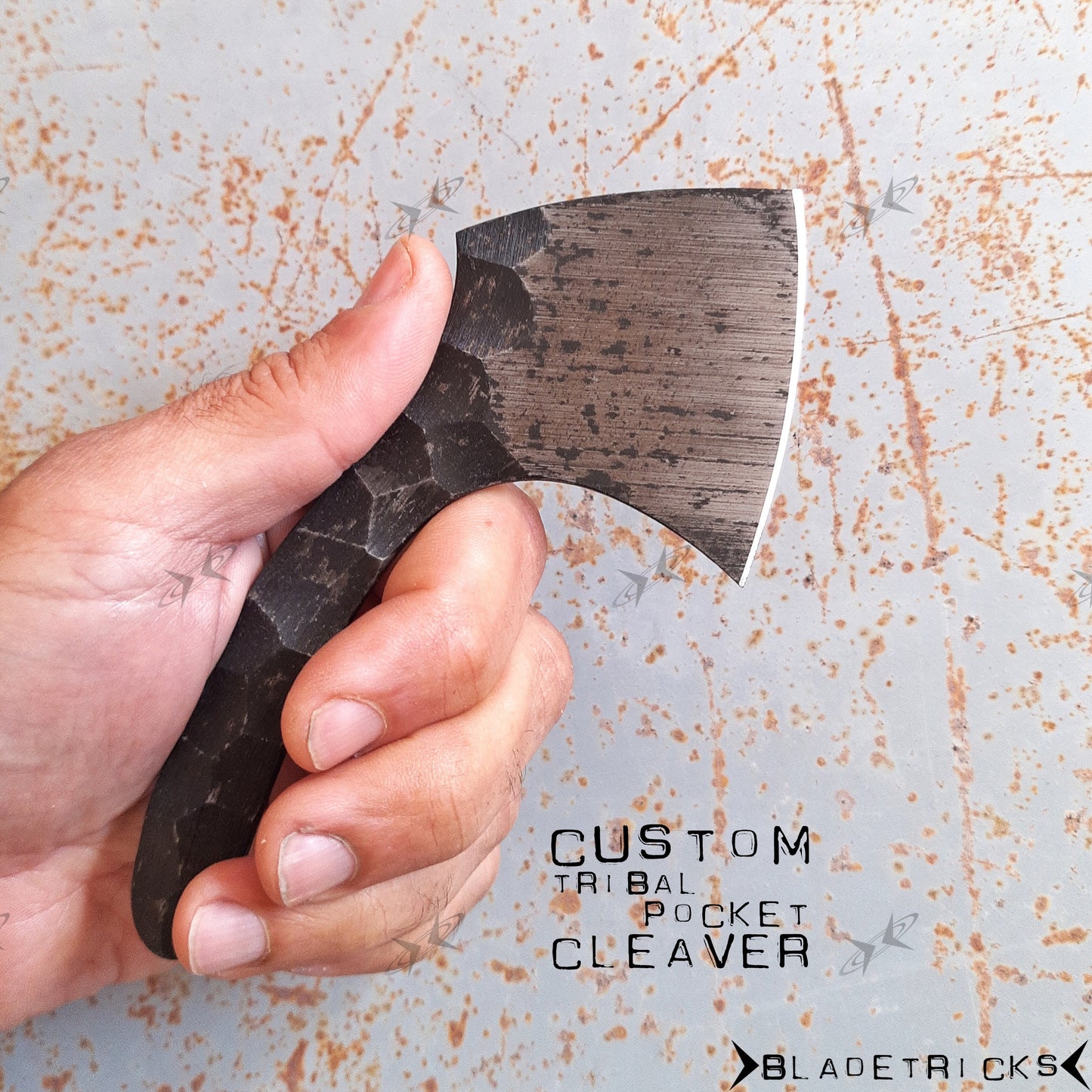 BLADETRICKS CUSTOM SWEET POCKET CLEAVER, TRIBAL VERSION