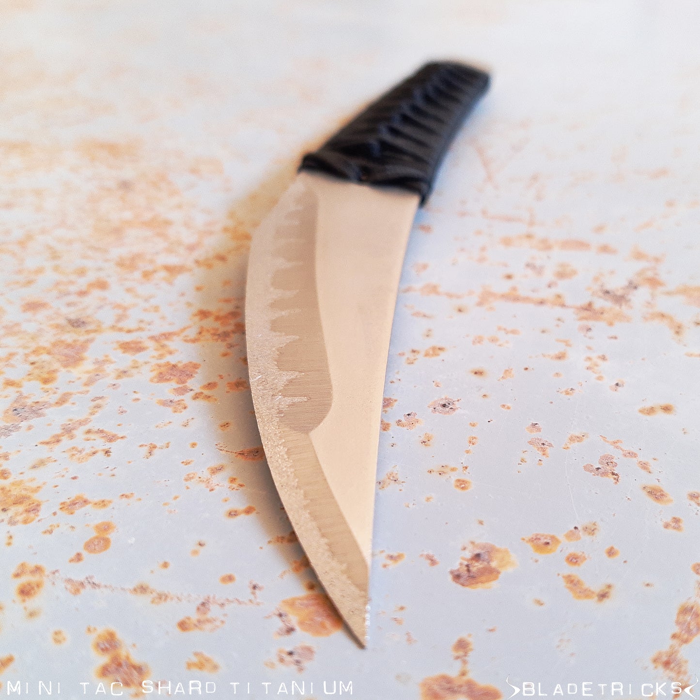 BLADETRICKS CUSTOM MINI SHARD, TITANIUM & CORD WRAPPED