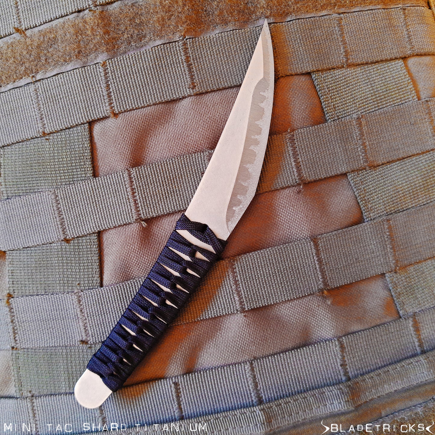 BLADETRICKS CUSTOM MINI SHARD, TITANIUM & CORD WRAPPED
