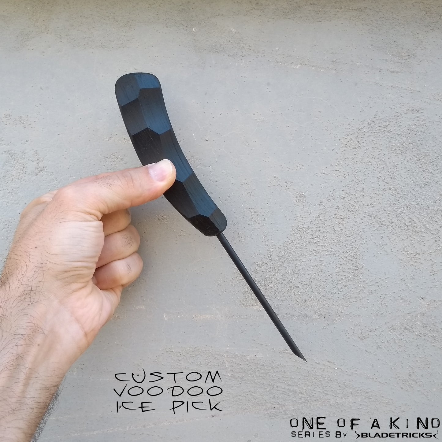 Bladetricks EDC custom Voodoo large ice pick pakal handle