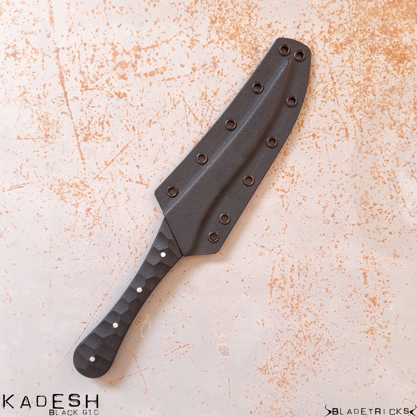 Custom tactical dagger recurve blade compound grind