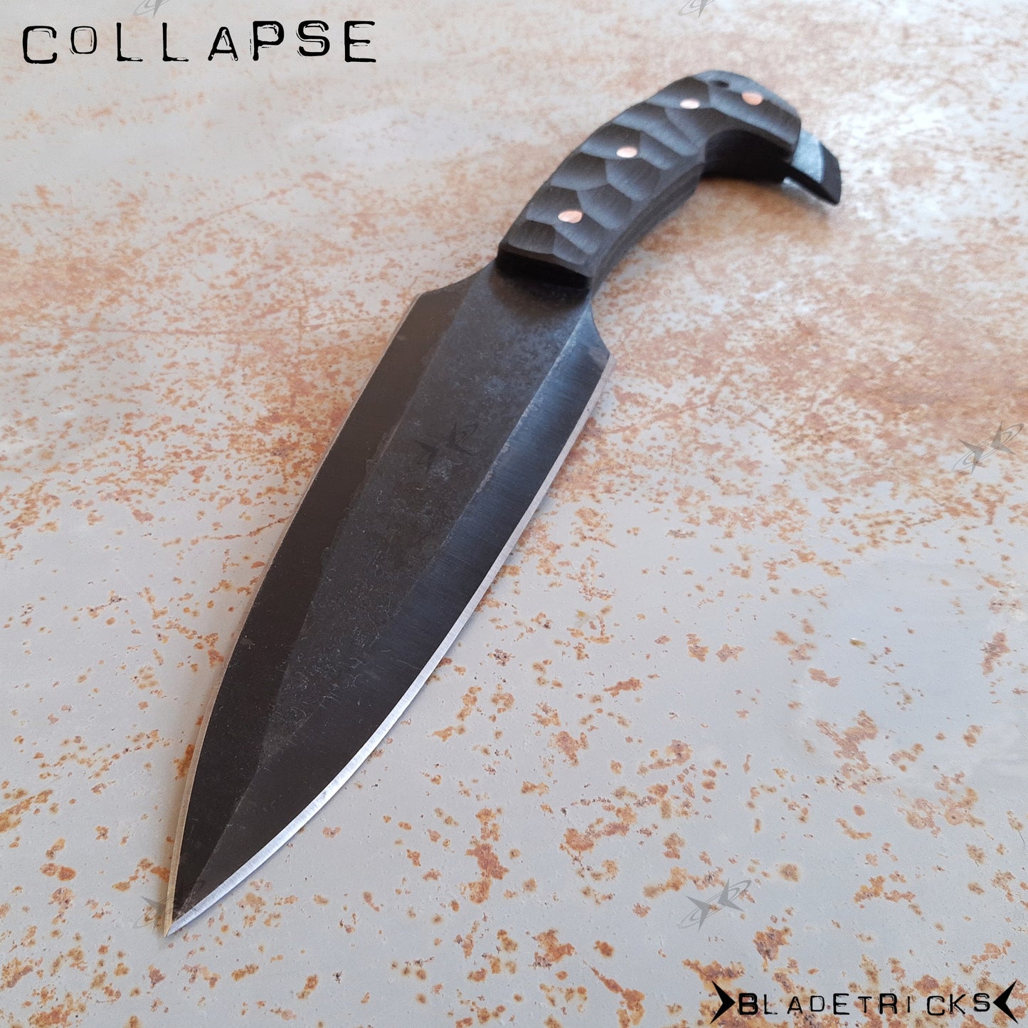 BLADETRICKS CUSTOM COLLAPSE DOUBLE EDGE KNIFE