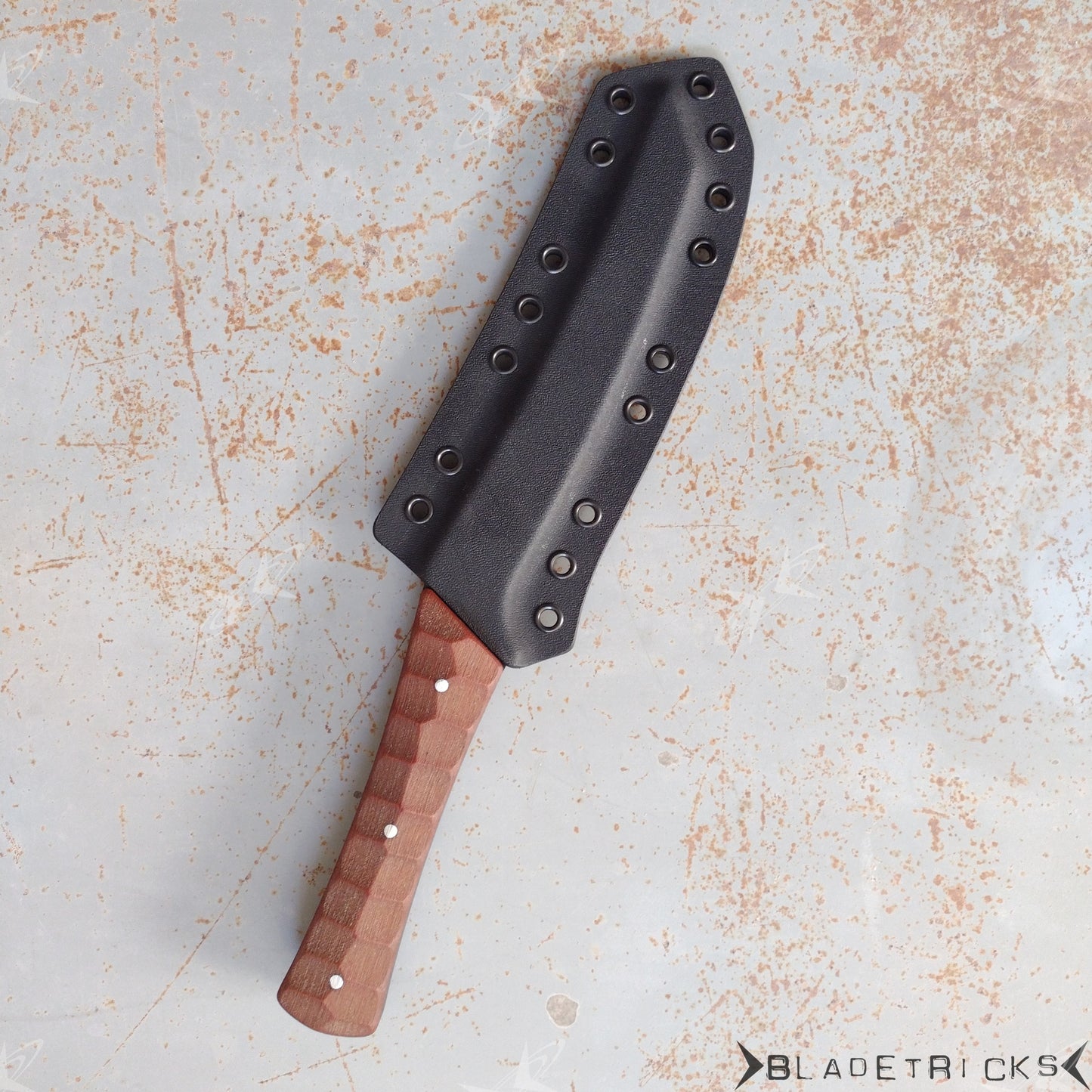 BLADETRICKS CUSTOM KADESH TANTO, NATURAL MICARTA