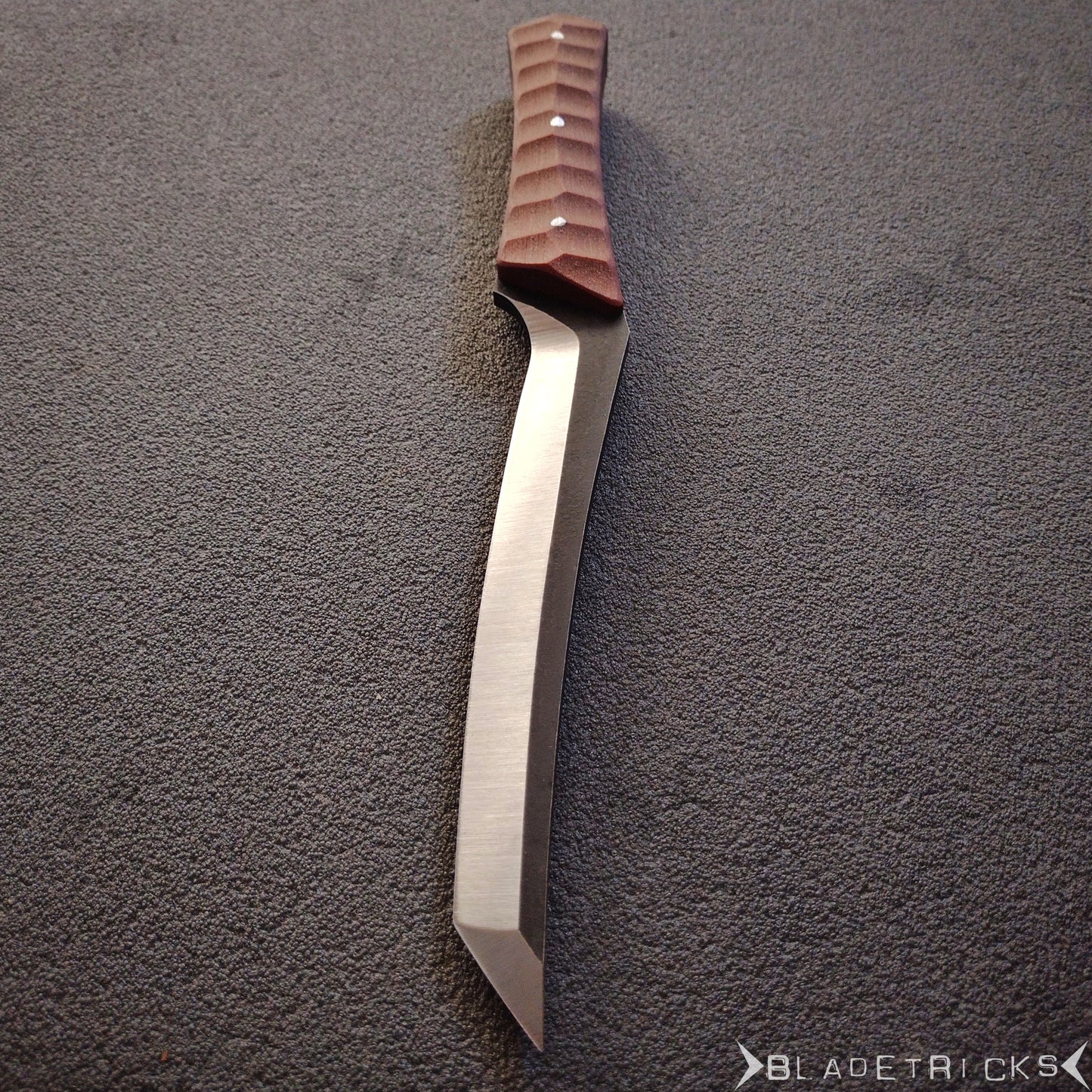 BLADETRICKS CUSTOM KADESH TANTO, NATURAL MICARTA