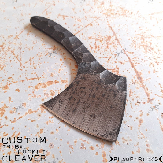 BLADETRICKS CUSTOM SWEET POCKET CLEAVER, TRIBAL VERSION