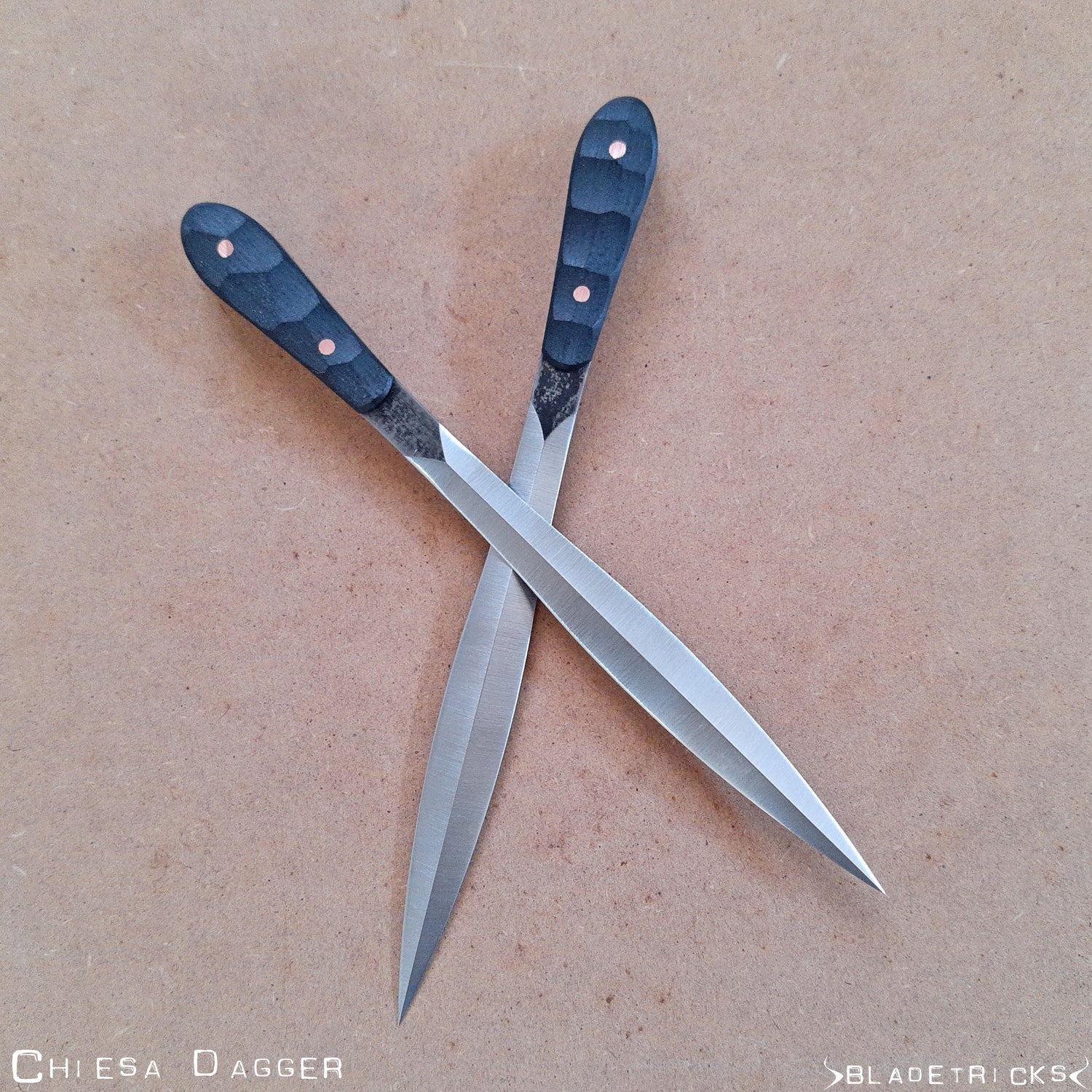 Knifemaker custom double edge daggers