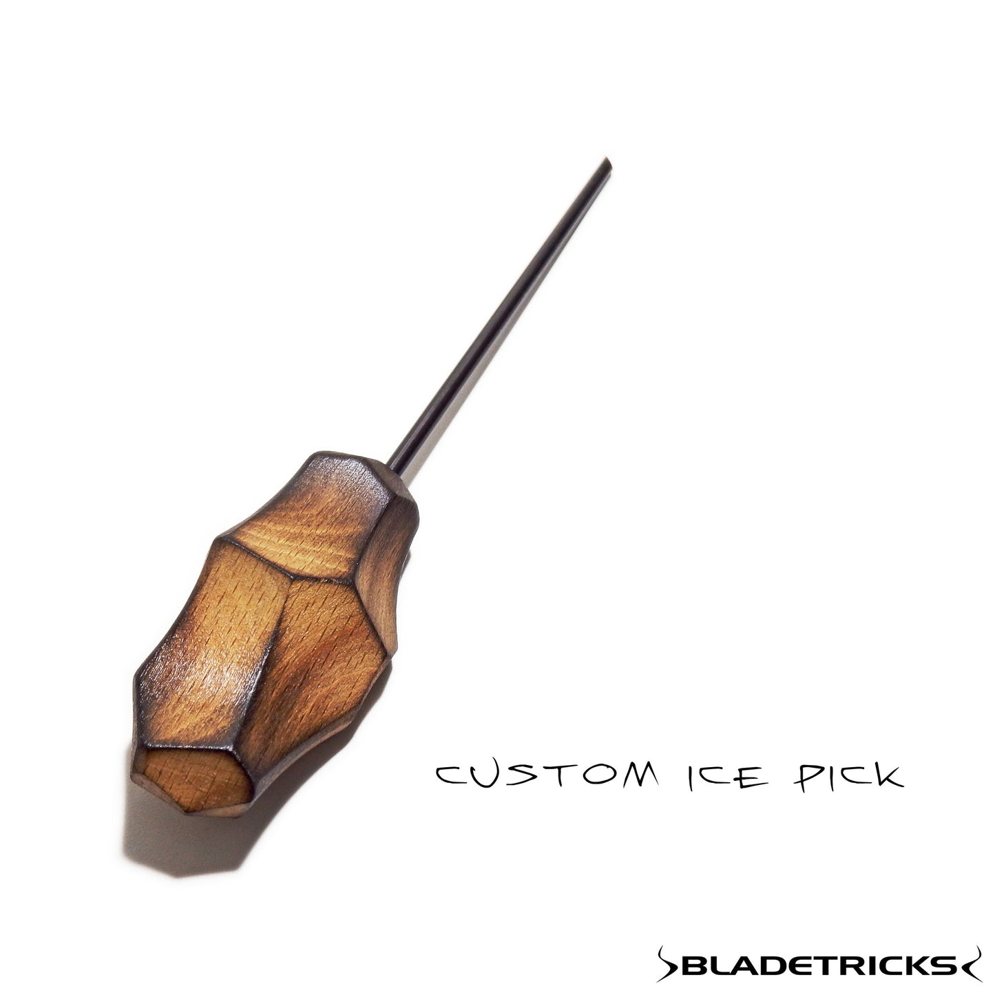 Bladetricks Custom everyday carry Ice Pick, birch handle