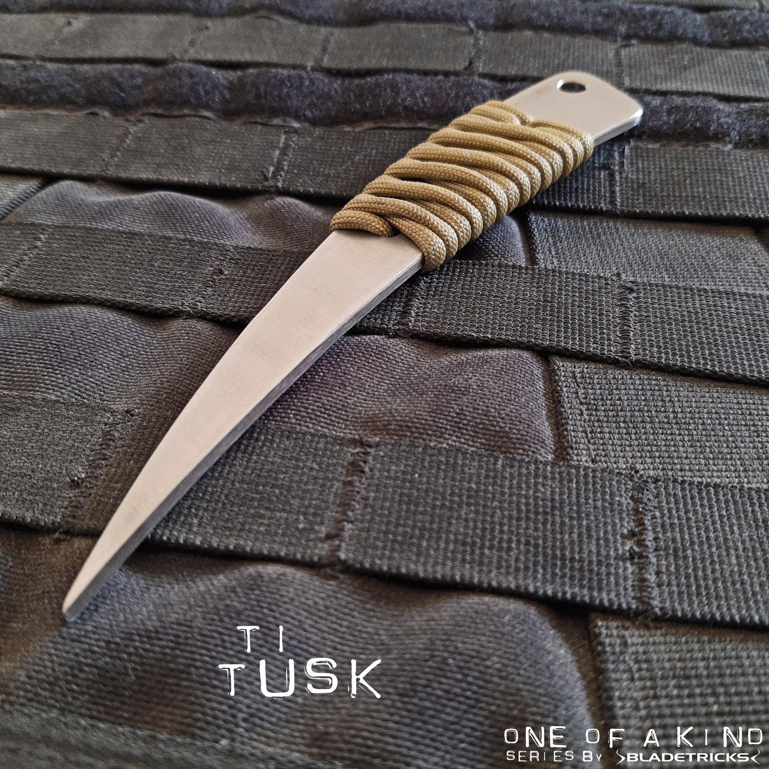 Cord wrapped custom Ti6Al4V Bladetricks ice pick