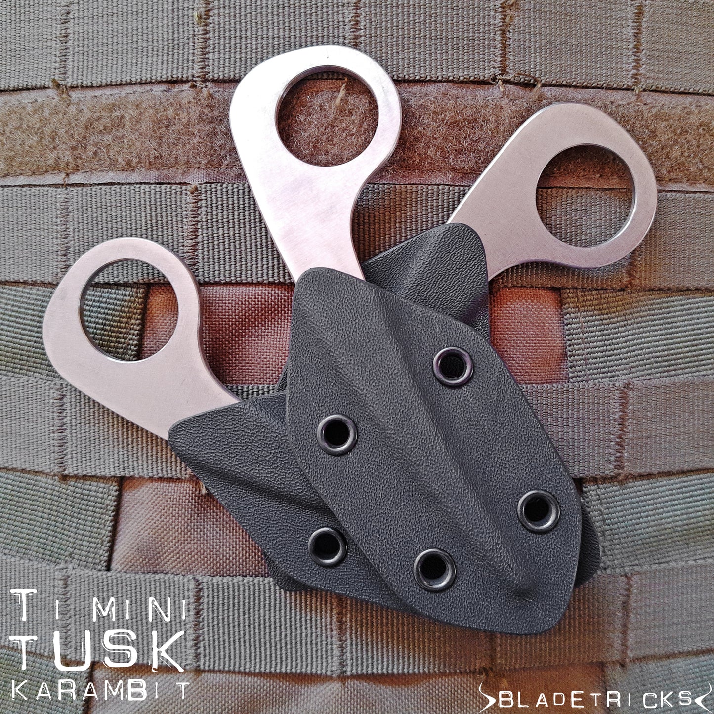 Tactical titanium karambit kydex sheath