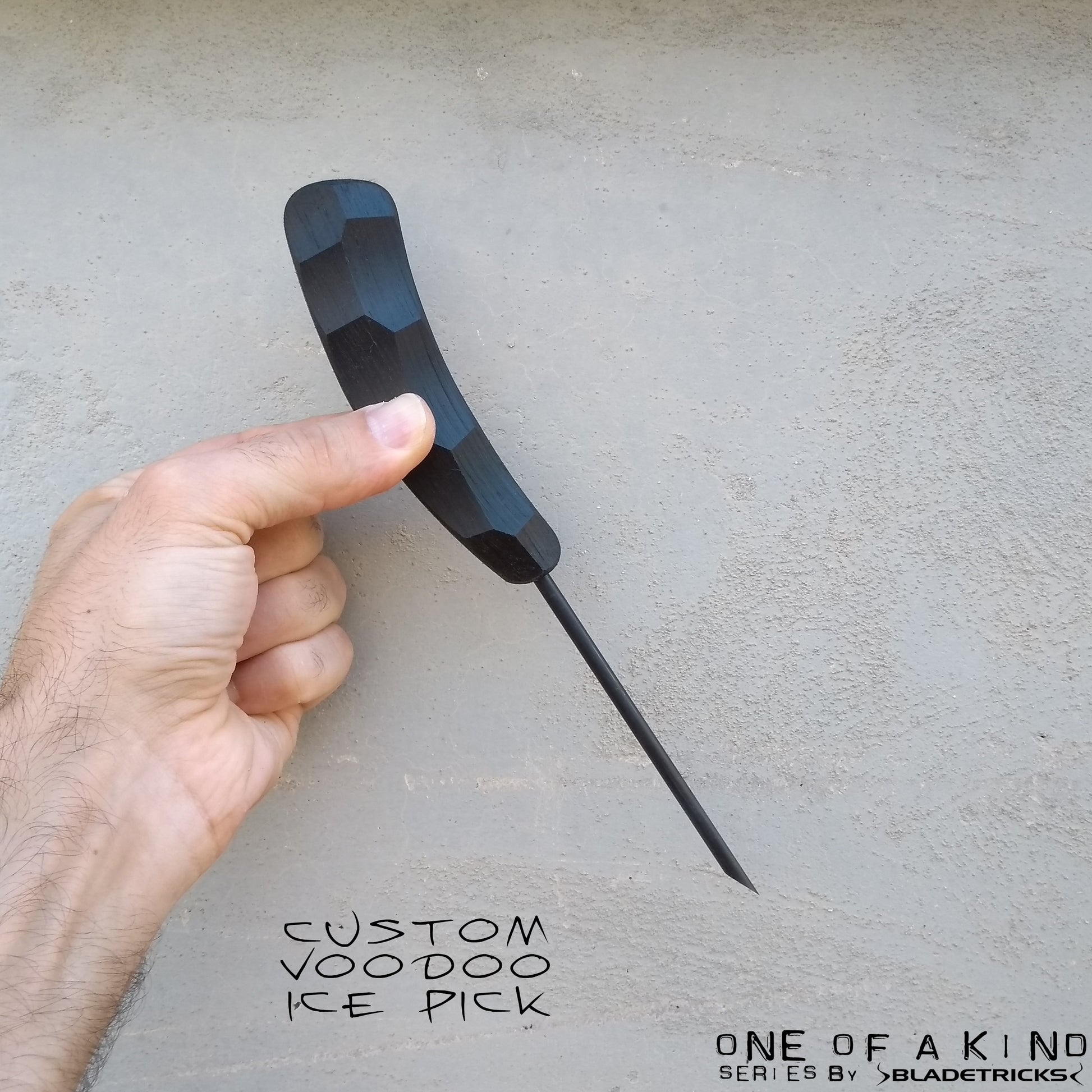 Bladetricks EDC custom Voodoo large ice pick pakal handle
