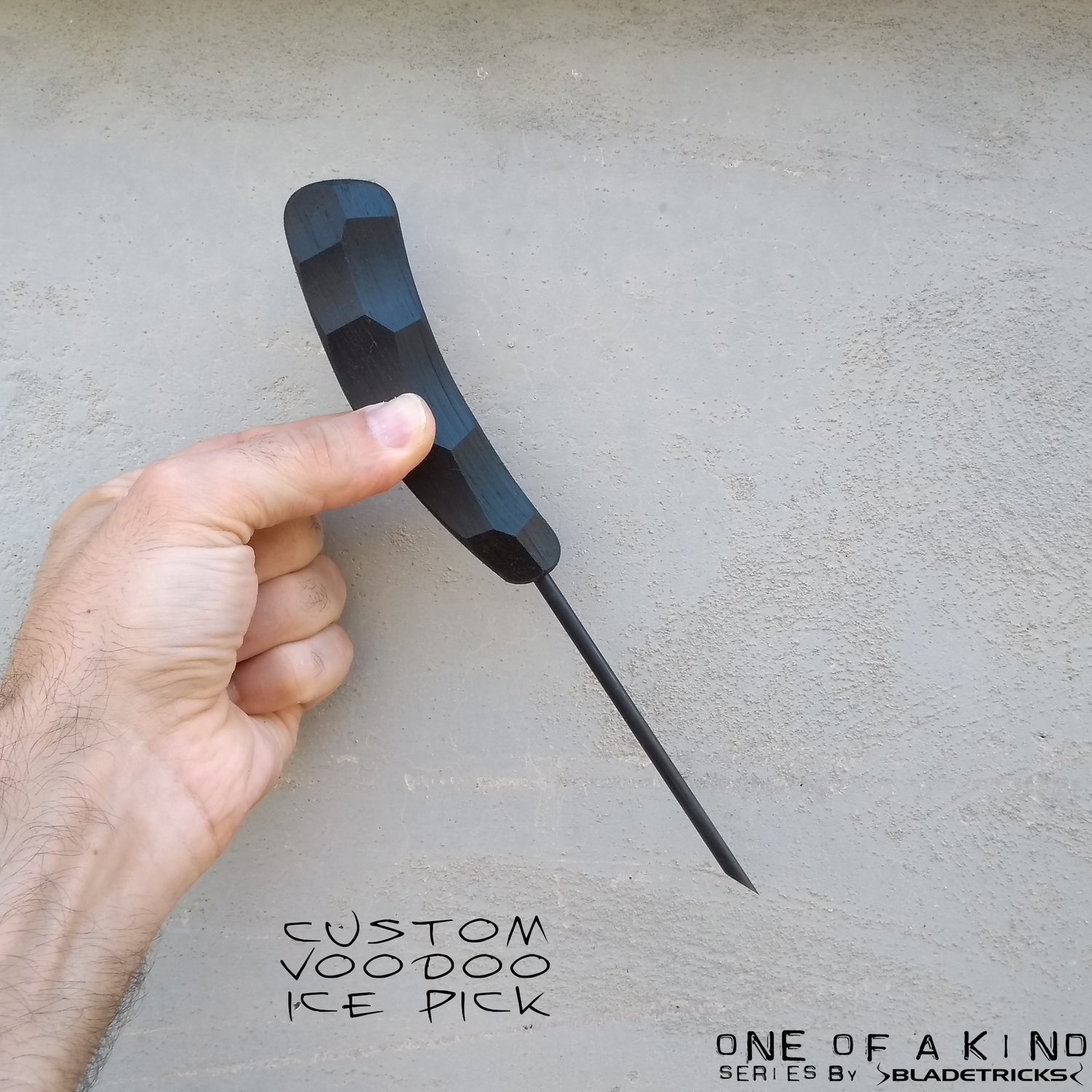 Bladetricks EDC custom Voodoo large ice pick pakal handle