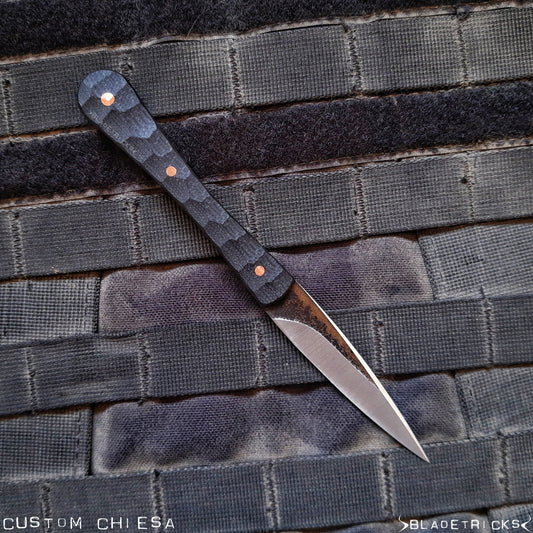 BLADETRICKS MINI CHIESA, BLACK G10 & COPPER