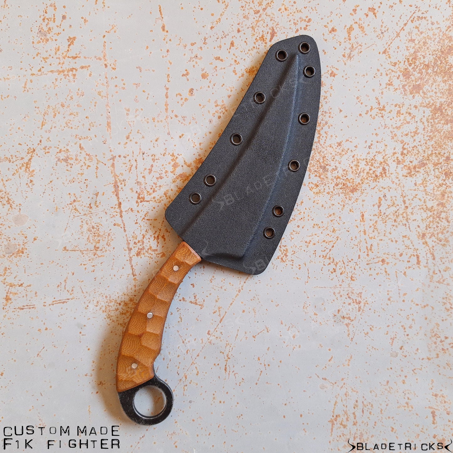 custom tactical fighting knife kydex sheath