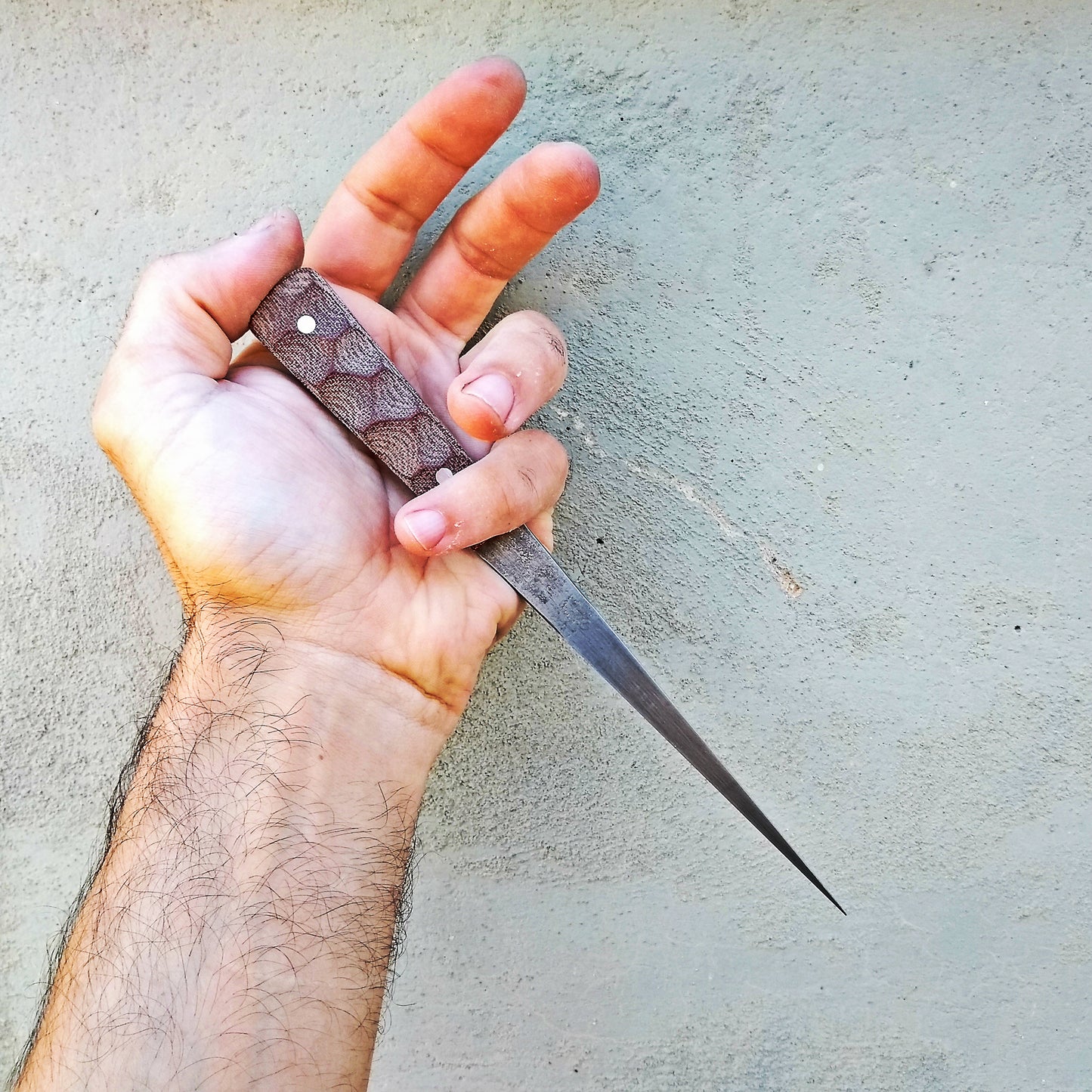 Bladetricks custom Ice Pry dagger edc tool knife maker Nash micarta handle